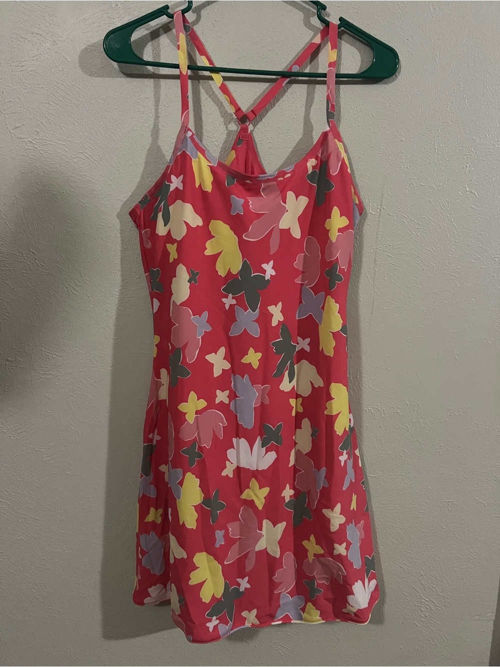 Outdoor Voices Floral Athletic Dress in Pink with Yellow & Green Accents size M